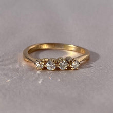 Load image into Gallery viewer, Antique 18k Four Diamond Ring