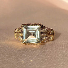 Load image into Gallery viewer, Vintage 9k Teal Amethyst Ring