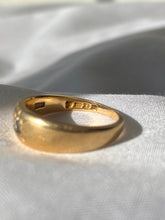 Load image into Gallery viewer, Antique 18k Diamond Gypsy Ring 1898