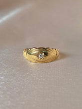 Load image into Gallery viewer, Vintage 9k Diamond Gypsy Ring 1987
