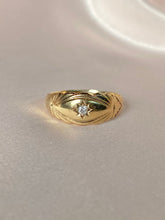 Load image into Gallery viewer, Vintage 9k Diamond Gypsy Ring 1987