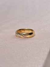 Load image into Gallery viewer, Vintage 9k Diamond Domed Ring Band
