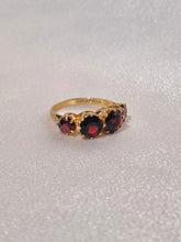 Load image into Gallery viewer, Vintage 9k Garnet Eternity Ring