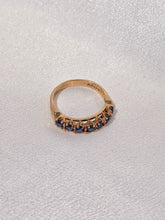 Load image into Gallery viewer, Vintage 9k Sapphire Eternity Ring Band