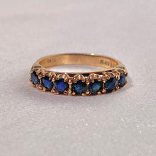 Load image into Gallery viewer, Vintage 9k Sapphire Eternity Ring Band