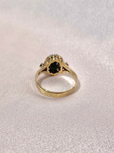 Load image into Gallery viewer, Vintage Sapphire Diamond Cluster Ring 1993