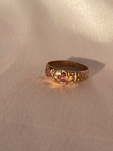 Load image into Gallery viewer, Antique 9k Deco Ruby Diamond Ring 1930