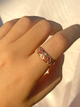 Load image into Gallery viewer, Antique 9k Deco Ruby Diamond Ring 1930