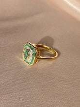 Load image into Gallery viewer, Emerald Diamond Target Deco Ring
