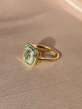 Load image into Gallery viewer, Emerald Diamond Target Deco Ring