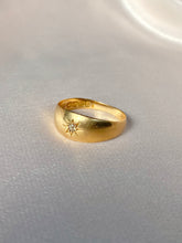 Load image into Gallery viewer, Antique 18k Solitaire Diamond Gypsy Ring 1913-14