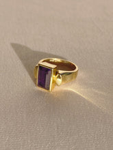 Load image into Gallery viewer, Vintage 9k Amethyst Rectangle Ring