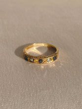 Load image into Gallery viewer, Vintage 9k Diamond Sapphire Band 1990