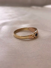 Load image into Gallery viewer, Antique 9k Gypsy Eternity Emerald Diamond Ring