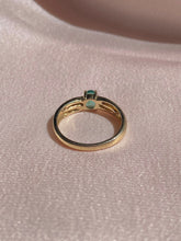 Load image into Gallery viewer, Vintage 10k Emerald Diamond Ring