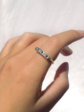 Load image into Gallery viewer, Vintage 9k Diamond Sapphire Band 1981