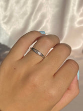 Load image into Gallery viewer, Vintage 9k White Gold Channel Diamond Band