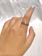Load image into Gallery viewer, Antique 18k Unheated Sapphire Diamond Gypsy Ring 1897
