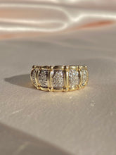 Load image into Gallery viewer, Vintage 9k Diamond Paneled Chunky Ring