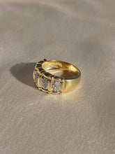 Load image into Gallery viewer, Vintage 9k Diamond Paneled Chunky Ring
