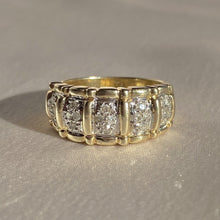Load image into Gallery viewer, Vintage 9k Diamond Paneled Chunky Ring