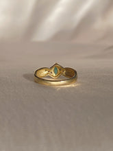 Load image into Gallery viewer, Vintage 9k Emerald Diamond Twist Ring