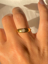 Load image into Gallery viewer, Antique 18k Solitaire Diamond Gypsy Ring 'From Marie 1927'