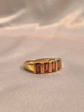 Load image into Gallery viewer, Vintage 9k Baguette Garnet Ring