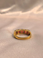 Load image into Gallery viewer, Vintage 9k Baguette Garnet Ring