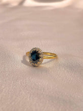 Load image into Gallery viewer, Antique 18k Sapphire Diamond Ring 1907