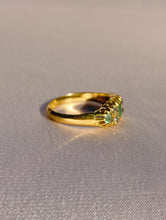 Load image into Gallery viewer, Antique 18k Emerald Diamond Boat Ring 1913