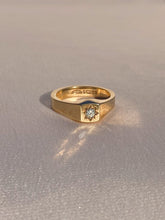 Load image into Gallery viewer, Vintage 9k Gypsy Diamond Starburst Ring 1968