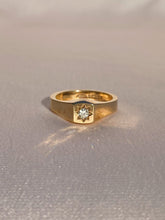 Load image into Gallery viewer, Vintage 9k Gypsy Diamond Starburst Ring 1968