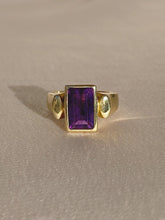 Load image into Gallery viewer, Vintage 9k Amethyst Rectangle Ring
