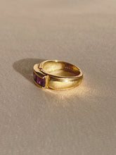 Load image into Gallery viewer, Vintage 9k Amethyst Princess Cut Band