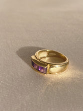 Load image into Gallery viewer, Vintage 9k Amethyst Princess Cut Band