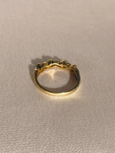 Load image into Gallery viewer, Vintage 9k Emerald Diamond Eternity Ring