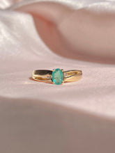 Load image into Gallery viewer, Vintage 10k Emerald Diamond Ring