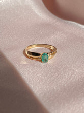 Load image into Gallery viewer, Vintage 10k Emerald Diamond Ring