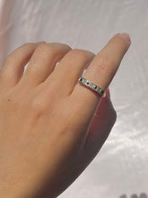 Load image into Gallery viewer, Vintage 9k Diamond Sapphire Band 1981