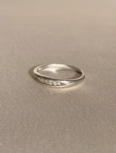 Load image into Gallery viewer, Vintage 9k White Gold Channel Diamond Band