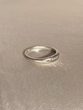 Load image into Gallery viewer, Vintage 9k White Gold Channel Diamond Band