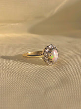 Load image into Gallery viewer, Vintage 9k Opal Diamond Cluster Halo Ring