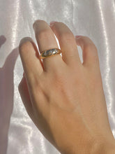 Load image into Gallery viewer, Vintage 9k Gypsy Diamond Trilogy Ring 1985