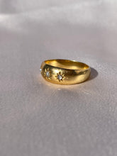 Load image into Gallery viewer, Antique 18k Gypsy Diamond Starburst Trilogy Band