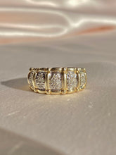Load image into Gallery viewer, Vintage 9k Diamond Paneled Chunky Ring