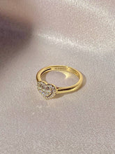 Load image into Gallery viewer, 9k Diamond Heart Cluster Ring