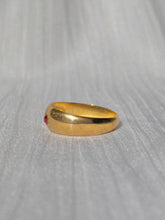 Load image into Gallery viewer, Antique 18k Ruby Solitaire Gypsy Ring