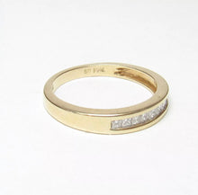 Load image into Gallery viewer, Vintage 14k Channel Princess Cut Diamond Ring