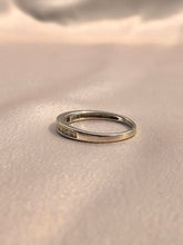 Load image into Gallery viewer, 18k white gold channel diamond ring stacking vintage antique